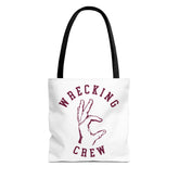 Tote Bag - Maroon on White