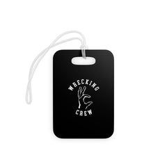 Luggage Tag - White on Black
