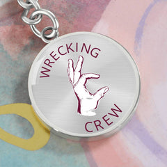 Steel Keychain - Maroon