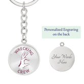 Steel Keychain - Maroon