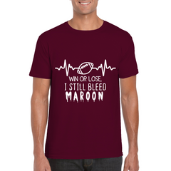 T-Shirt Bleed Maroon - White