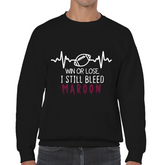 Sweatshirt Bleed Maroon - White