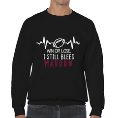 Sweatshirt Bleed Maroon - White