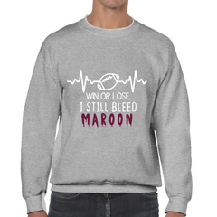 Sweatshirt Bleed Maroon - White