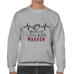 Sweatshirt Bleed Maroon - Black