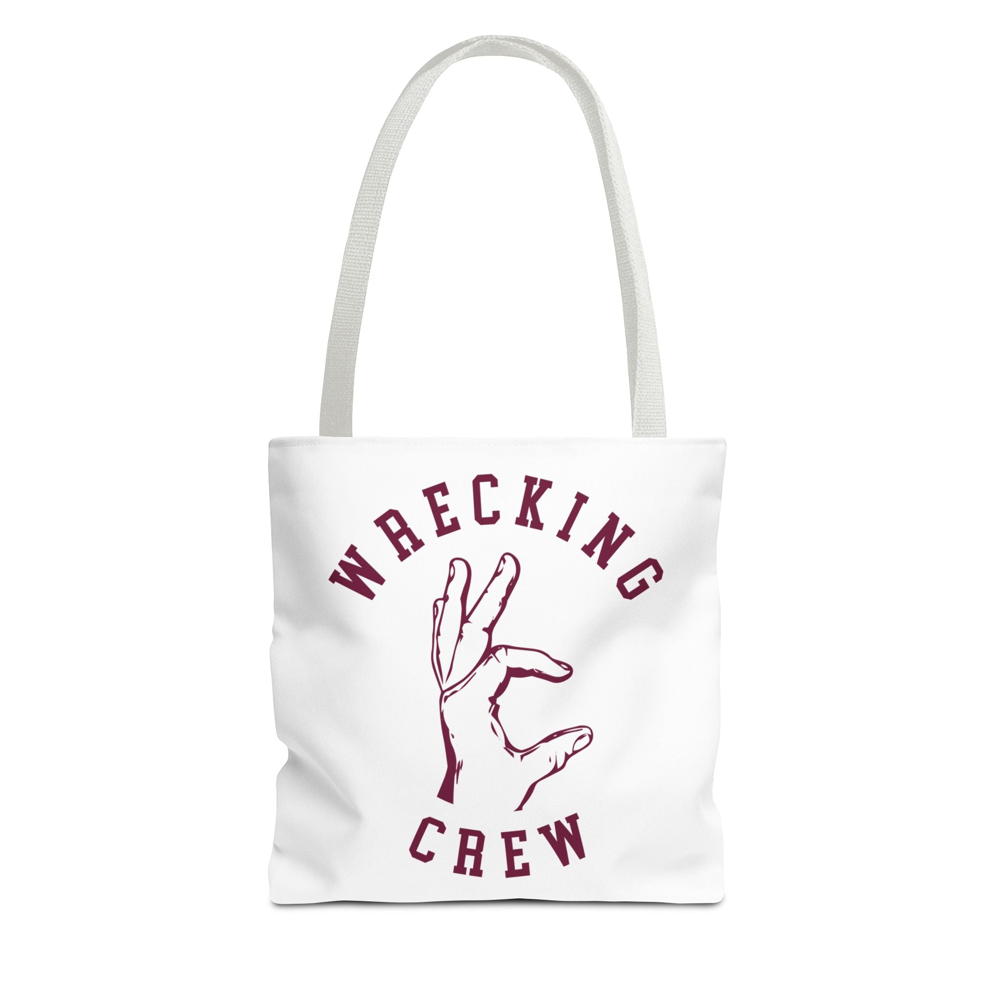 Tote Bag - Maroon on White