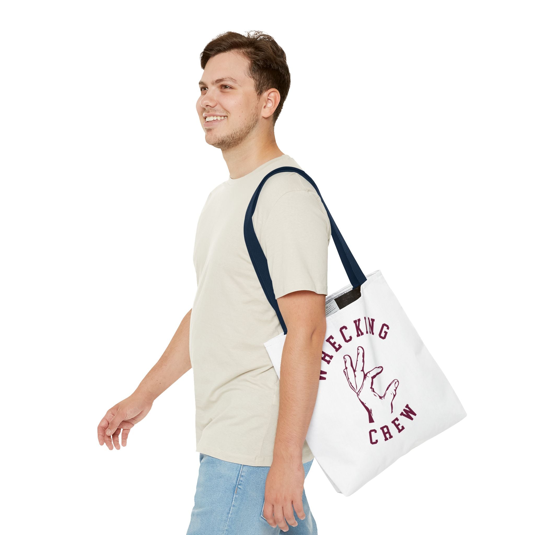 Tote Bag - Maroon on White