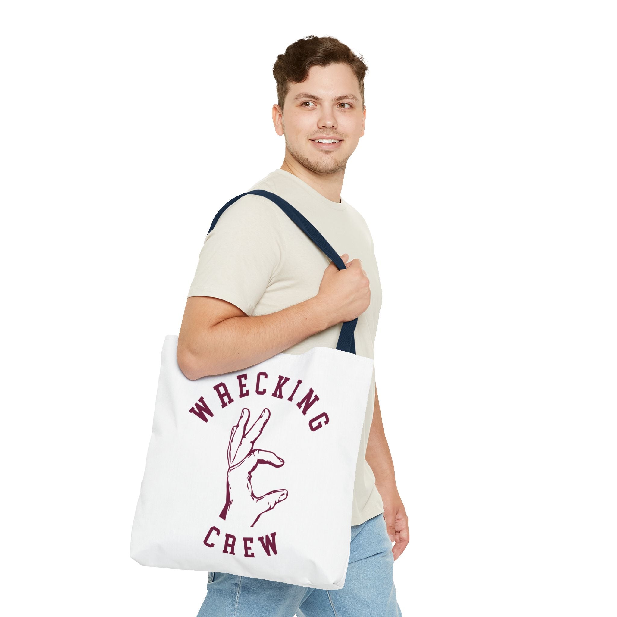 Tote Bag - Maroon on White