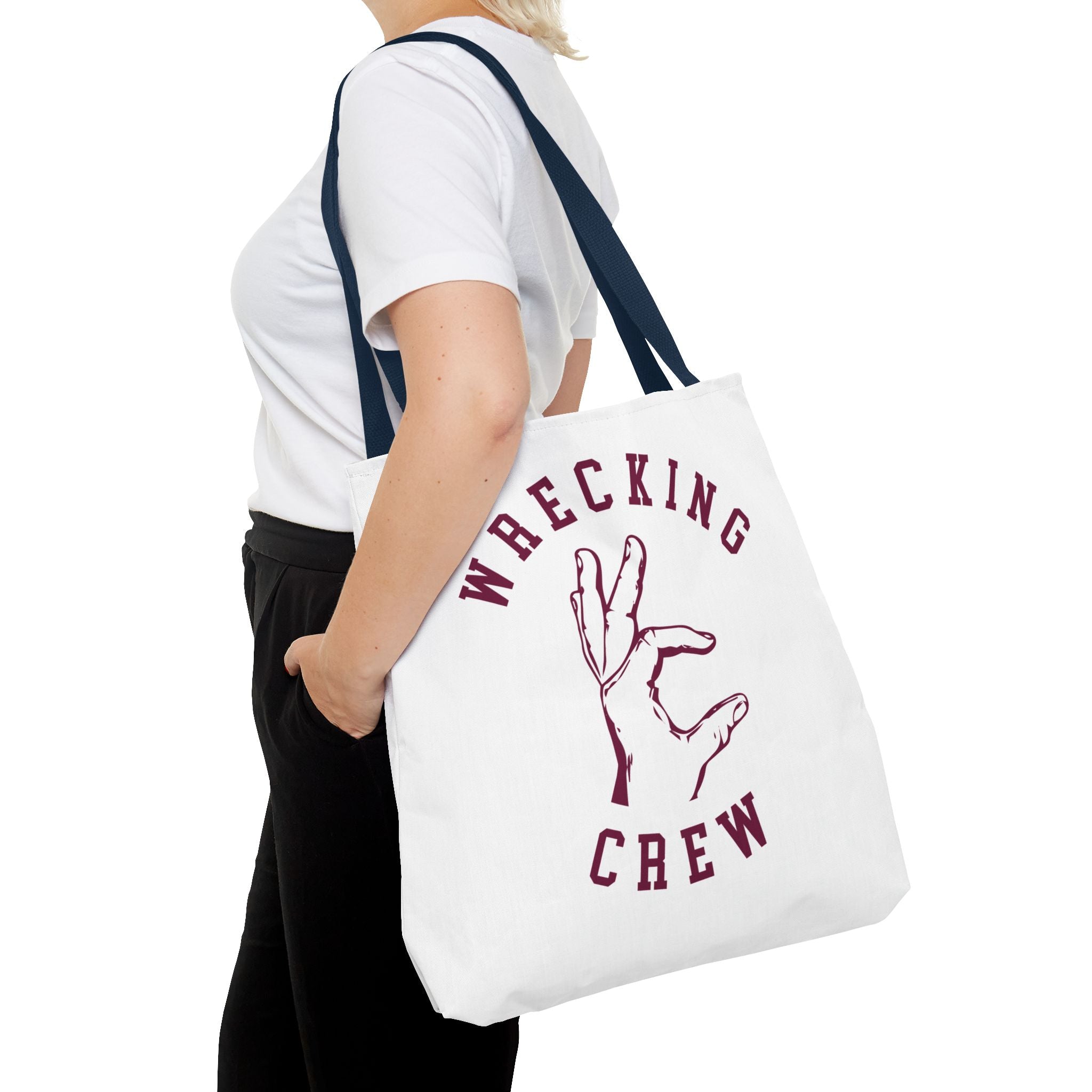 Tote Bag - Maroon on White