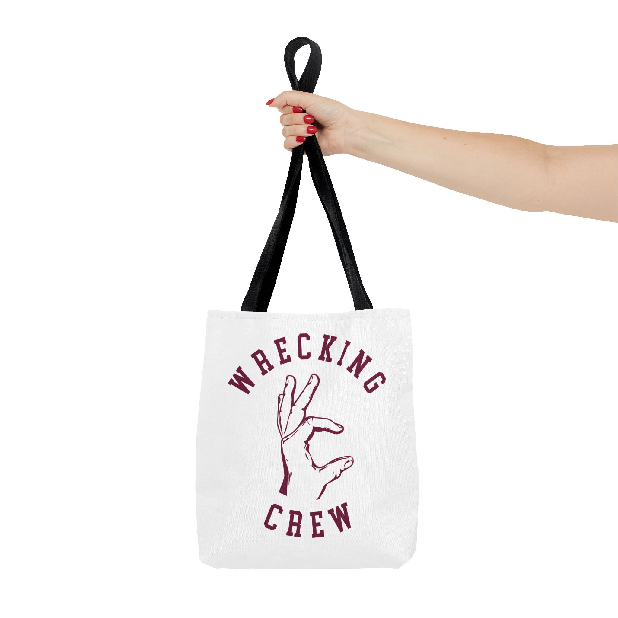 Tote Bag - Maroon on White