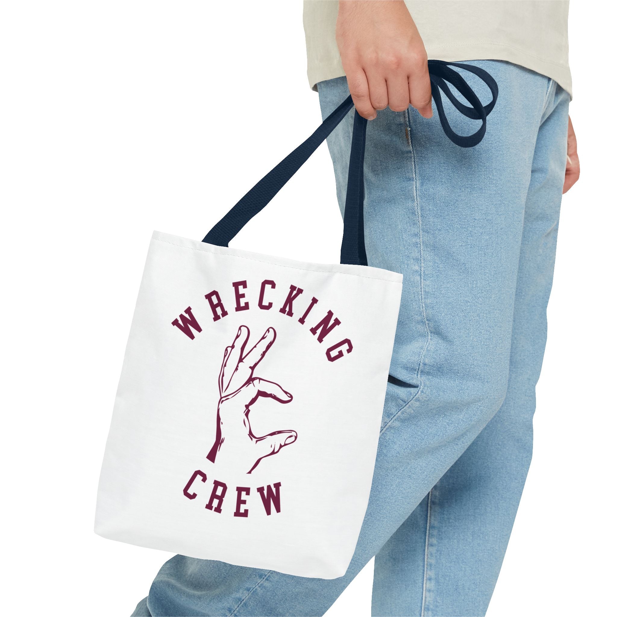 Tote Bag - Maroon on White