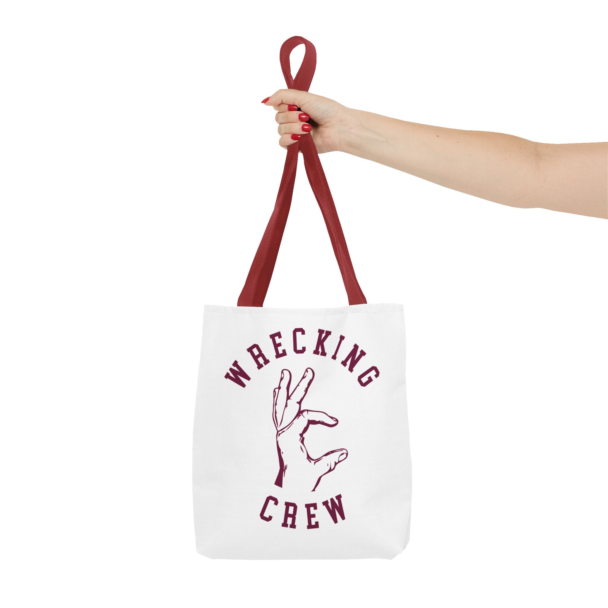 Tote Bag - Maroon on White