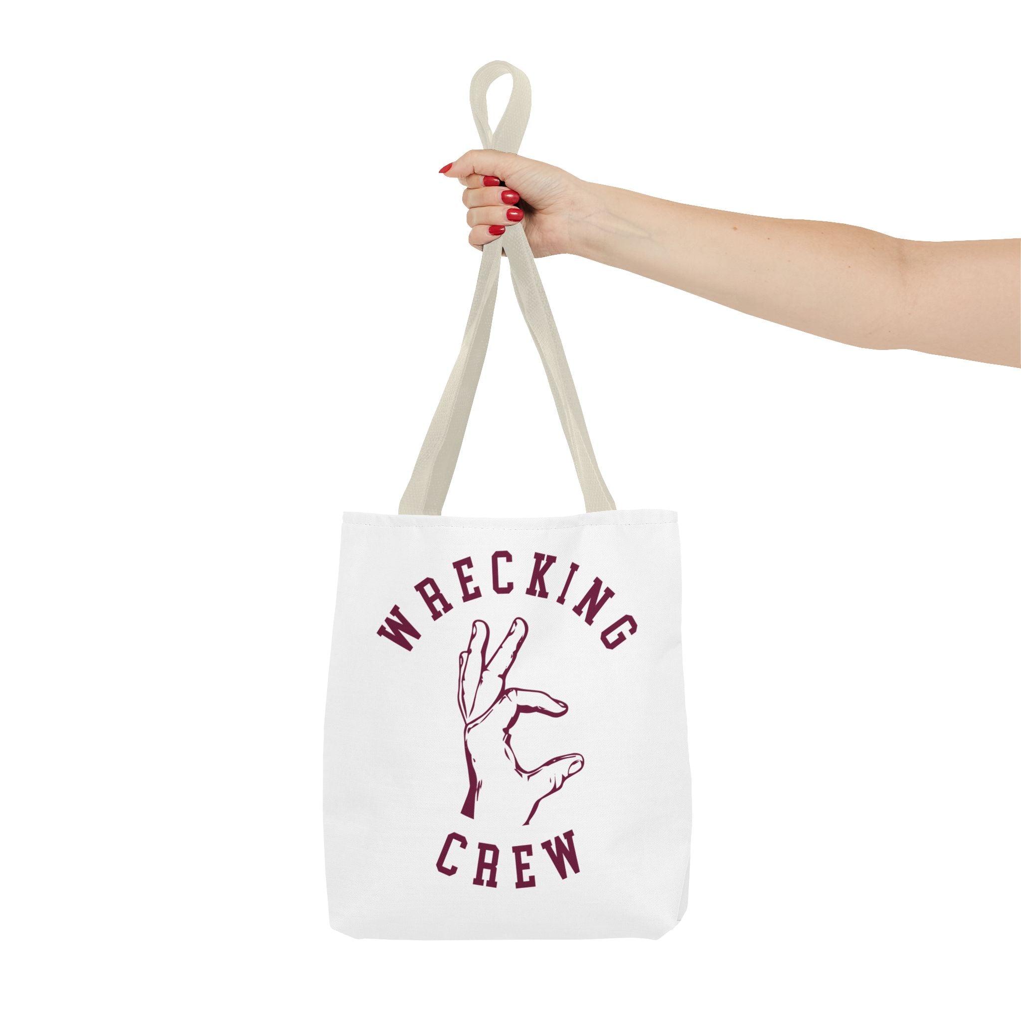 Tote Bag - Maroon on White