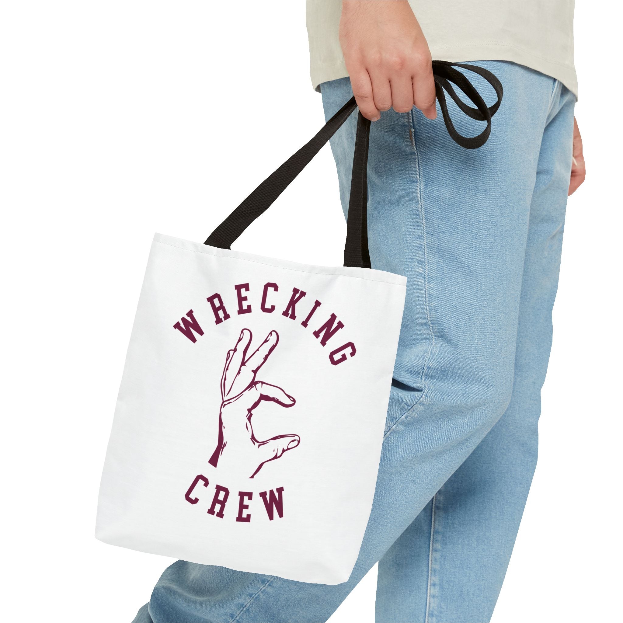 Tote Bag - Maroon on White