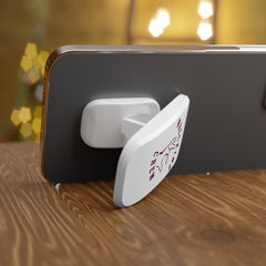 Phone Grip - Maroon on White