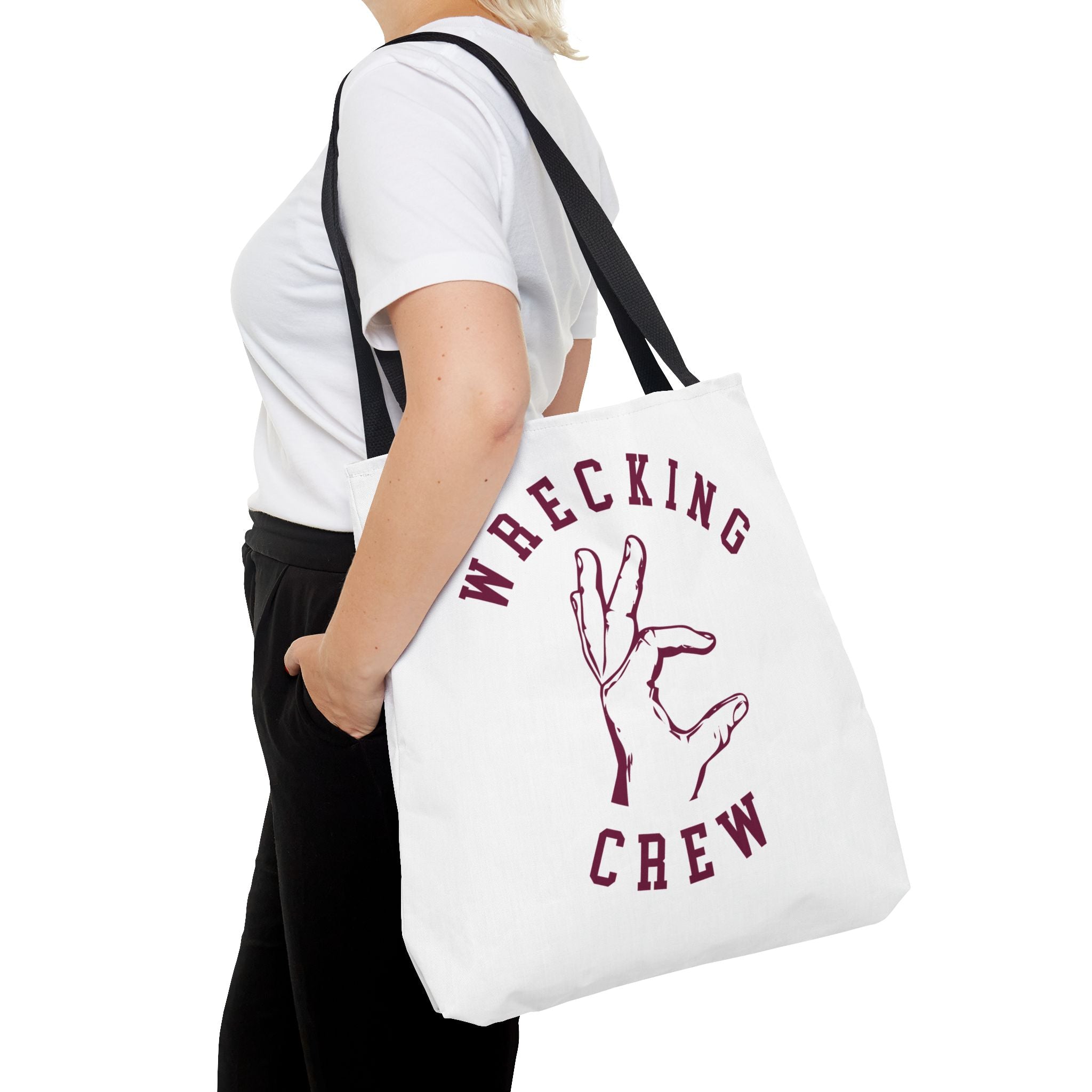 Tote Bag - Maroon on White