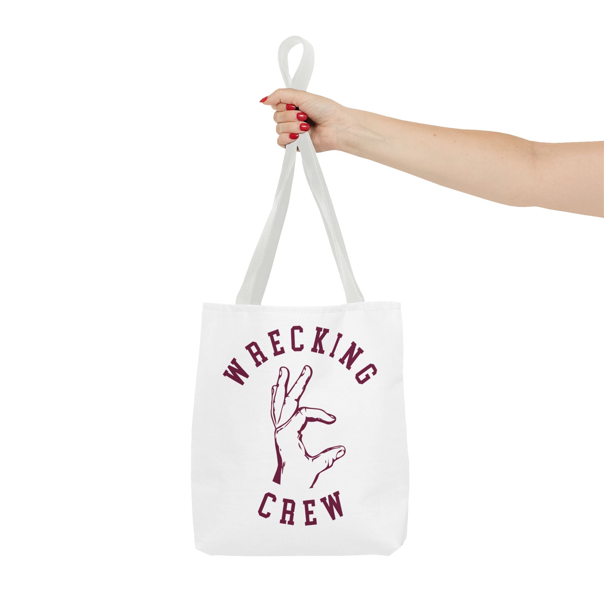 Tote Bag - Maroon on White